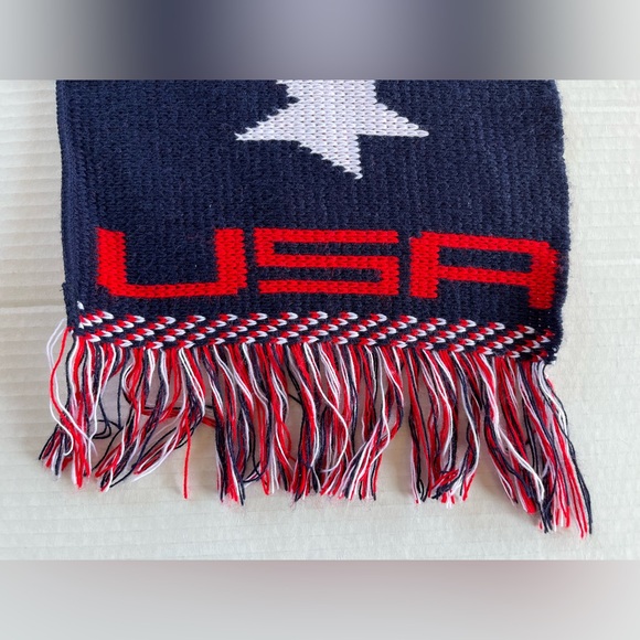 Knitmakers USA Red White and Blue Patriotic Acrylic Scarf - Picture 3 of 7